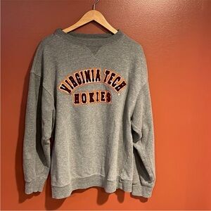 Virginia Tech Vintage Gray Letterman Sweatshirt